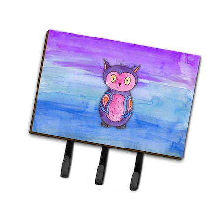 Carolines Treasures Pink & Purple Owl Watercolor Leash or Key Holder BB7427TH68
